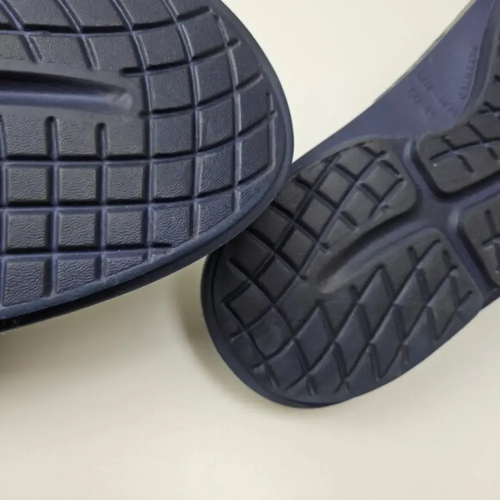 Oofos Slide Recovery Sandals M12 W14 Navy Blue Slip‎ On